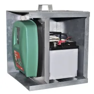 Turvakaappi sähköpaimenelle ja akulle