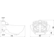 Water Bowl Heatable HP20 with cable 2m 24V/72W