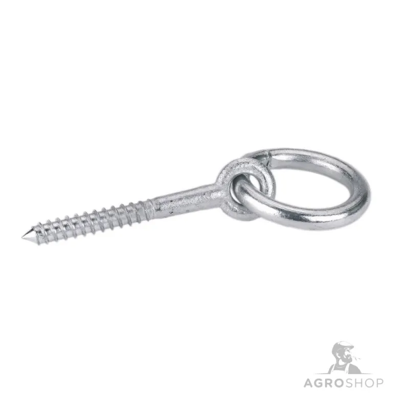 Bar ring with wood screw 80x10mm 2pcs