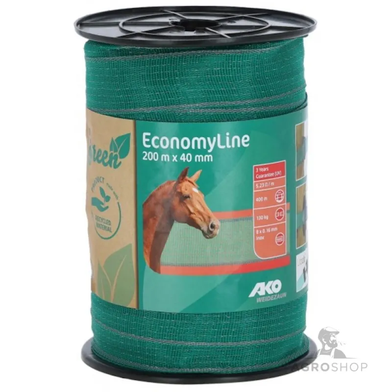 Tape EconomyLine Green/grey 40mm/200m AKO