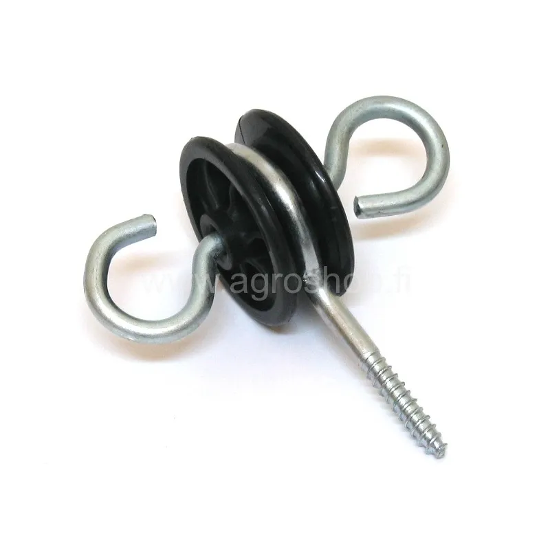 Ruuvilla varustettu veräjänkahvaeristin