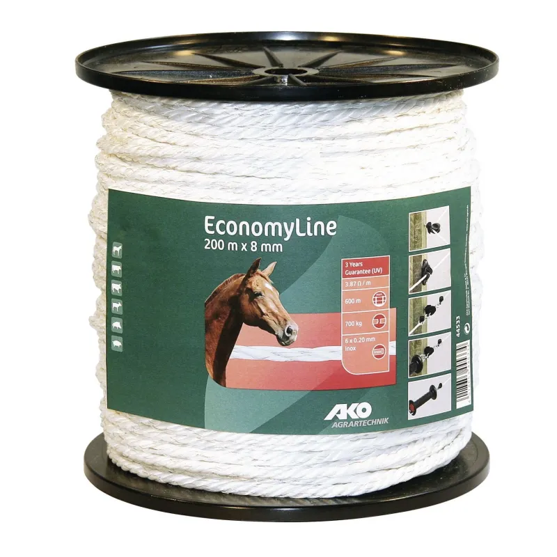 Rope EconomyLine White Ø8mm/200m AKO